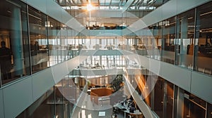 Interior Empty Modern Loft Office open space modern office footage.