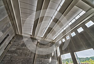 Interior of empty modern warehouse