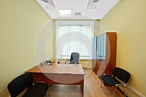 Interior of empty office cabinet