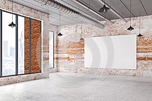 Interior with empty poster