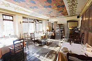 Interior of empty restaurant