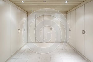 Interior, empty room with a closets