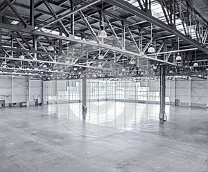 Interior of an empty warehouse