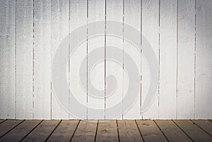 Interior of empty wooden room