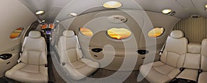 Interior of an executive plane