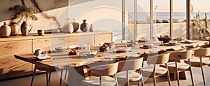 interior and exterior environments luxury dining room