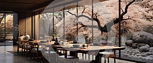 interior and exterior environments luxury dining room