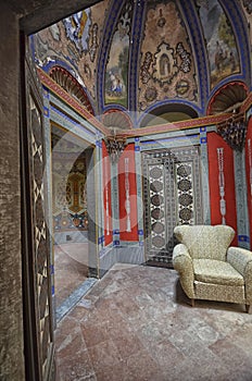 The interior of a fable castle