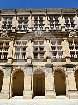 Interior facade of the castle of Suze-la-Rousse