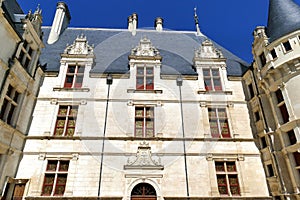 Interior facade west side of the castle of Azay-le-Rideau