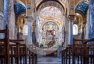 Interior of the famous church Santa Maria dell Ammiraglio