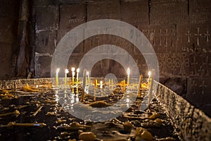 Interior of famous place Monastery Noravank, Armenia