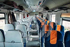 Interior of a fast passenger train