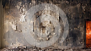 interior fire wall damage