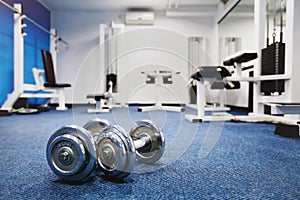 Interior of fitness center