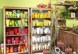 Interior of florist shop