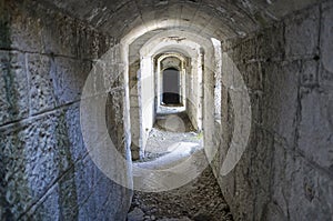 Interior of Fort Dosso del Sommo. Location: Altipiani di Folgaria, Lavarone and Luserna, Italy photo