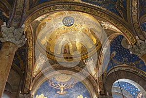 Interior fragment in the church of All Nations. Jerusalem, Israel