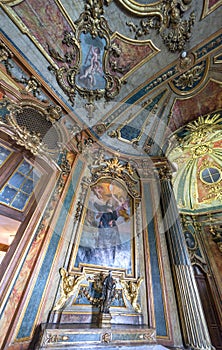 Interior fragment in Queluz palace. Portugal