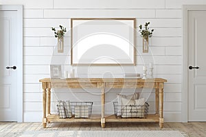 Interior and frame mockup.3d rendering photo