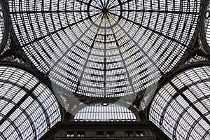 Interior of Galleria Umberto I in Naples, Italy