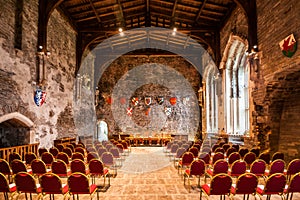 Interior of the Great Hall of Caerphilly Castle