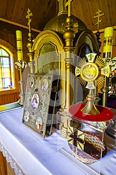 Interior of Greek Catholic Church, Olchowiec, Magurski Park Narodowy, Lesser Poland Voivodeship, Poland photo