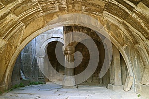 The Interior of Haghpat Medieval Monastery with Many of Armenian Cross-Stones, Lori Province, Armenia