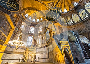 Hagia Sofia Interior, Istanbul, Turkey