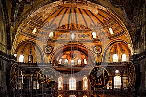 Interior of the Hagia Sophia (Ayasofya), Istanbul, Turkey