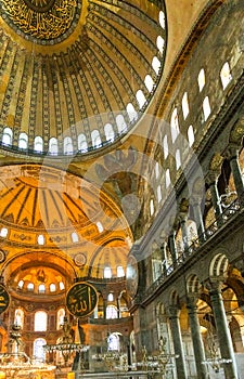 Interior of the Hagia Sophia. Istanbul