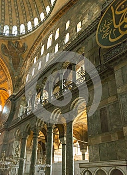 Interior of the Hagia Sophia. Istanbul