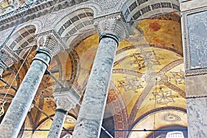 Interior of the Hagia Sophia in Istanbul