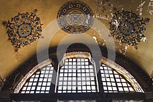 Interior of the Hagia Sophia in Istanbul, Turkey