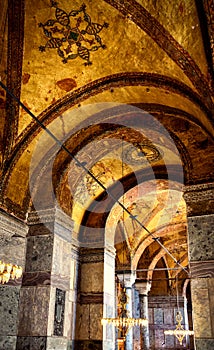 Interior of the Hagia Sophia, Istanbul, Turkey