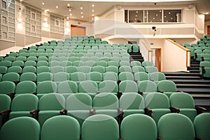 Interior of hall for conferences.