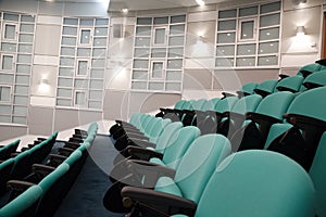 Interior of hall for conferences.