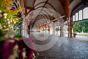 Interior and hallway of the coach house and stables of former royal palace in the Netherlands