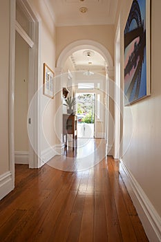 Interior Hallway Entrance Doorway Arch Floor