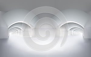 Interior with hallways. Vector illustration.