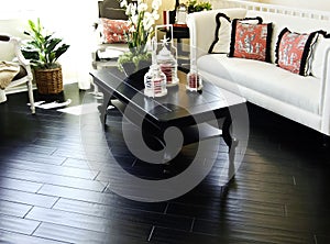 Interior with hardwood flooring photo