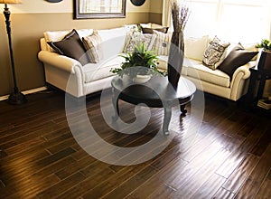 Interior with hardwood flooring photo