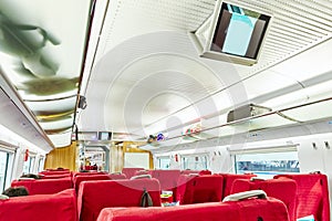 Interior of the high-speed train.