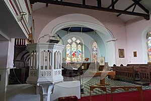 Interior of historic church on Isle of Man