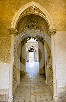 Interior of the historic Monserrate Palace in Sentra near Lisbon, Portugal