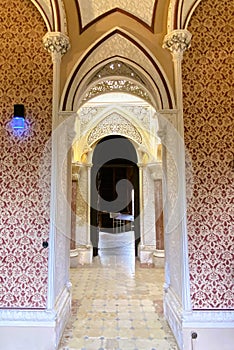 Interior of the historic Monserrate Palace in Sentra near Lisbon, Portugal