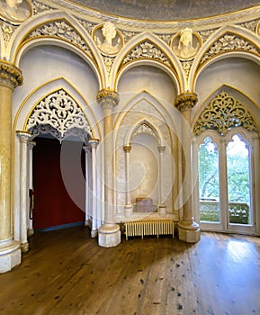 Interior of the historic Monserrate Palace in Sentra near Lisbon, Portugal