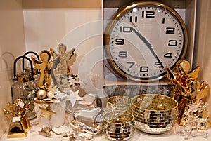 Interior of a home articles shop with Christmas decoratoins