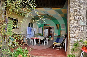 The interior of the hostel for the pilgrims. San Vicente de la Barquera photo