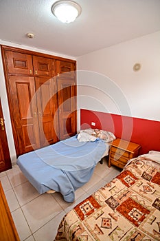 Interior of a hotel bedroom